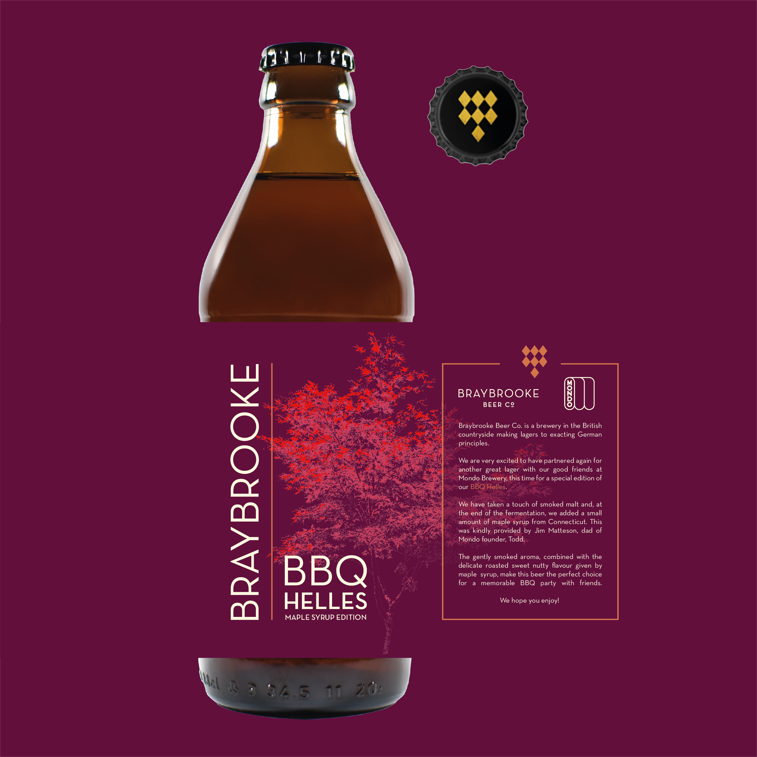 Braybrooke x Mondo BBQ Helles Maple Edition
