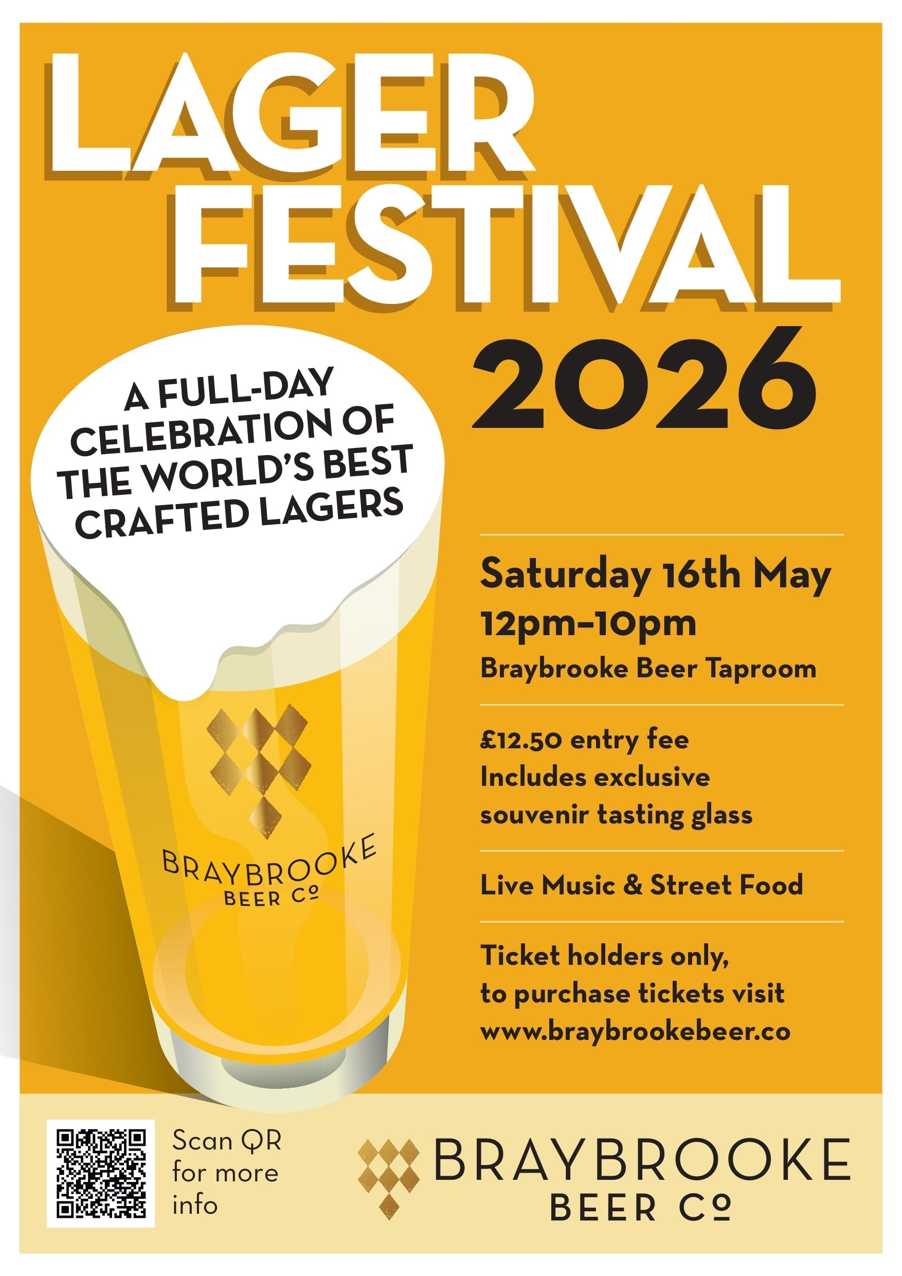 BRAYBROOKE LAGER FESTIVAL - 16TH MAY 2026