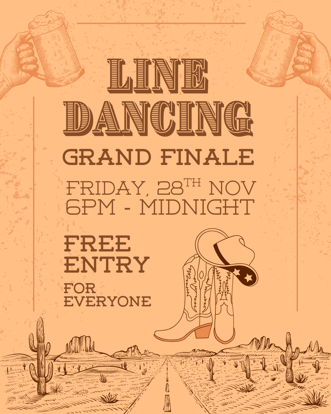 Line Dancing Finale: Friday 28th November