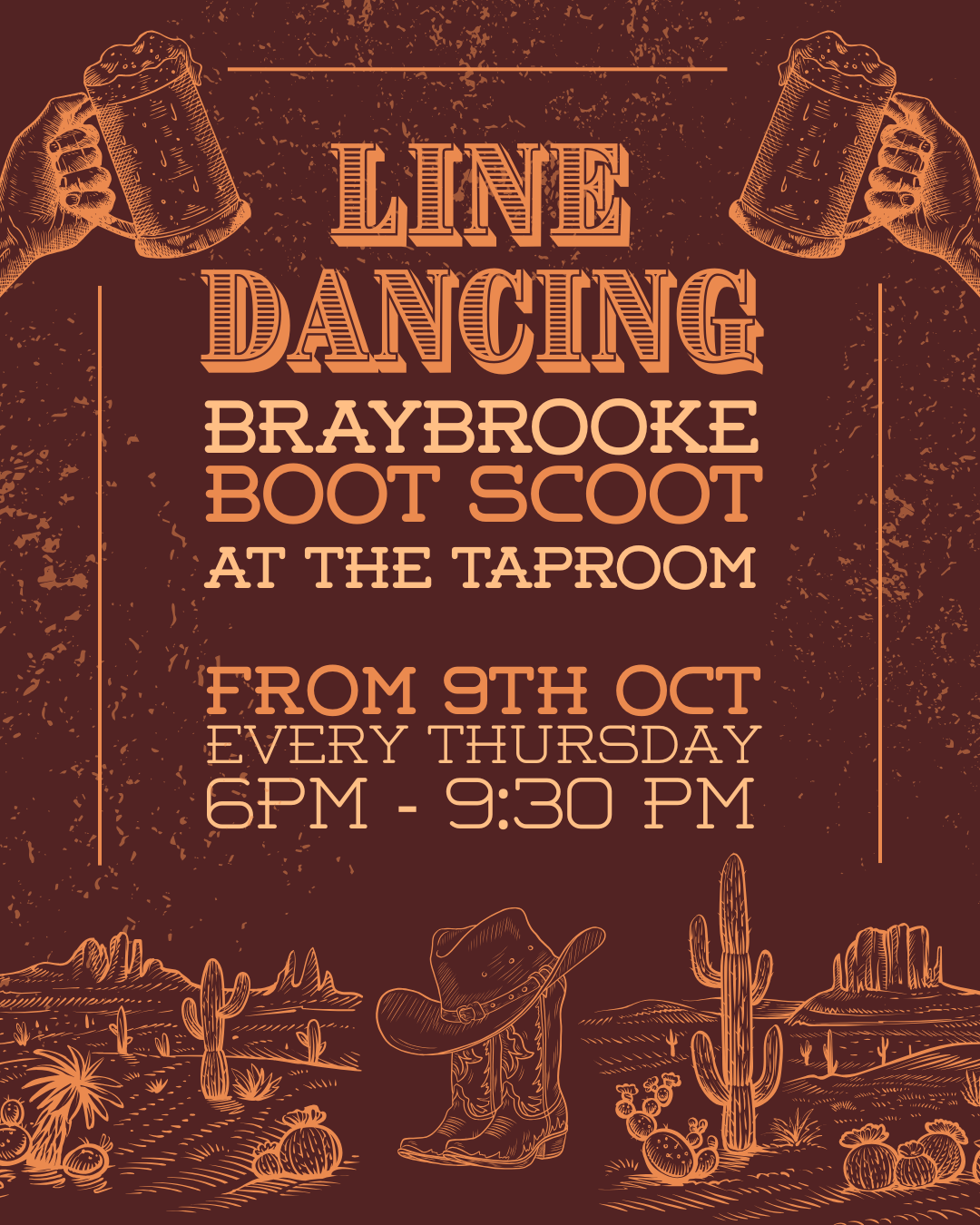 LINE DANCING AT THE TAPROOM